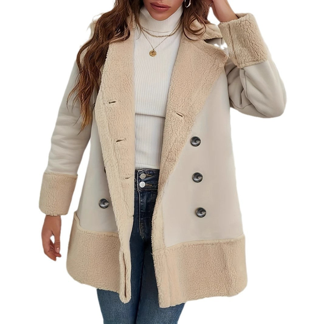 Warme winterjas voor dames met warme teddy voering - Fleur