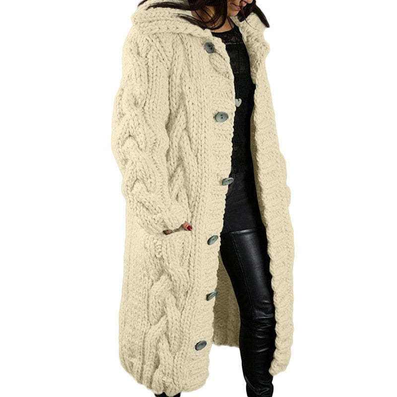 Casual warm woven cardigan women - Anette