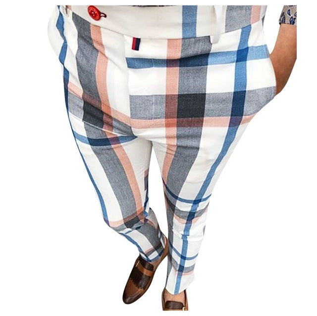 Neat checked trousers for men - Jesse