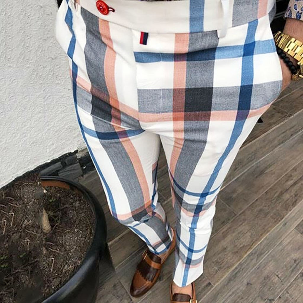 Neat checked trousers for men - Jesse