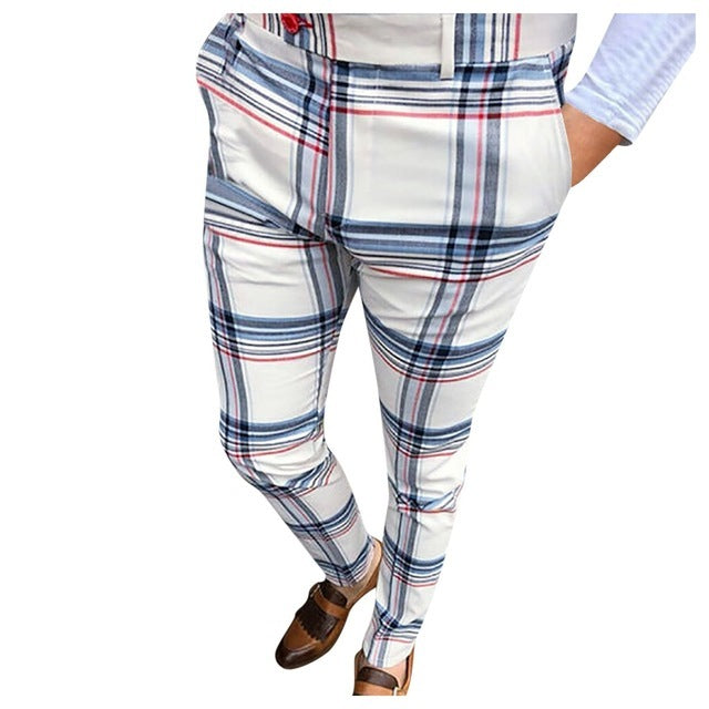 Neat checked trousers for men - Jesse