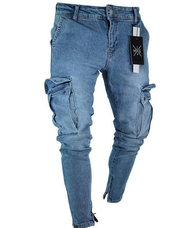 Denim cargobroek heren - Jesse