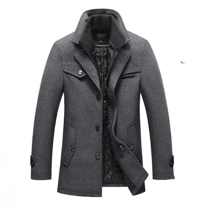 Warme halflange trenchcoat heren - Jianyl