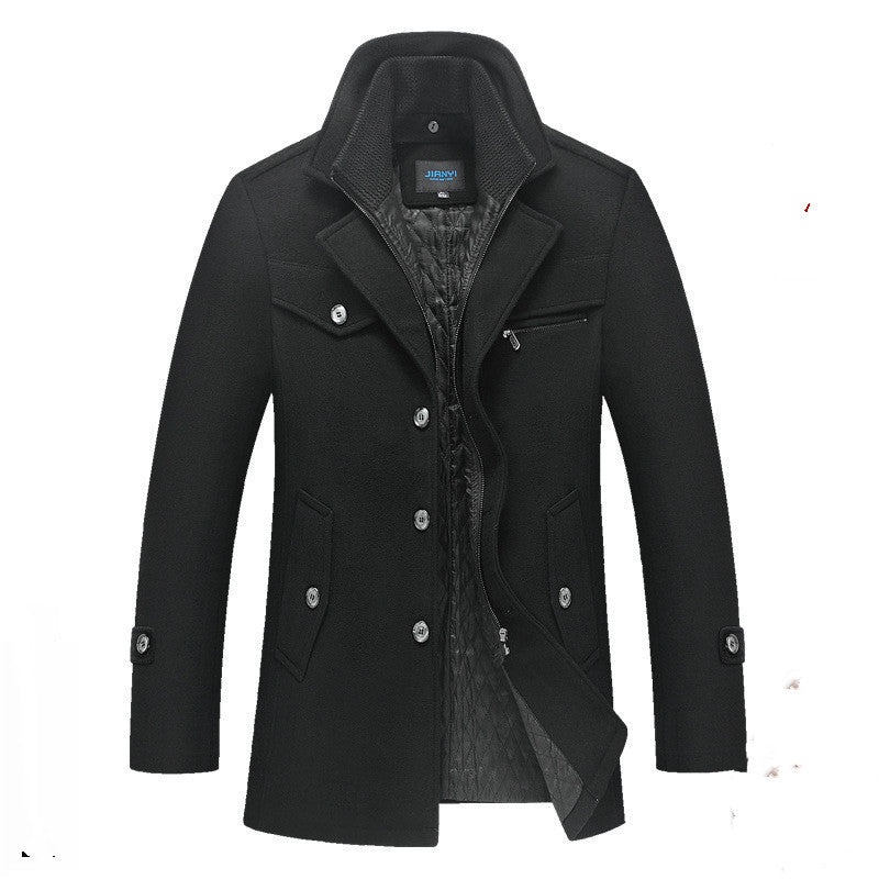 Warme halflange trenchcoat heren - Jianyl