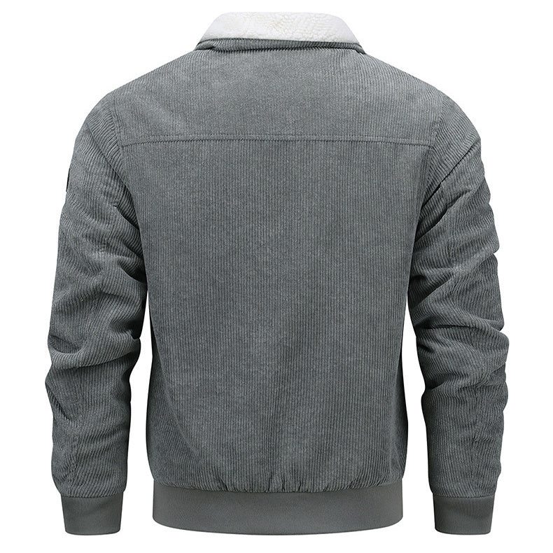 Corduroy jack met warme kraag heren - Anton