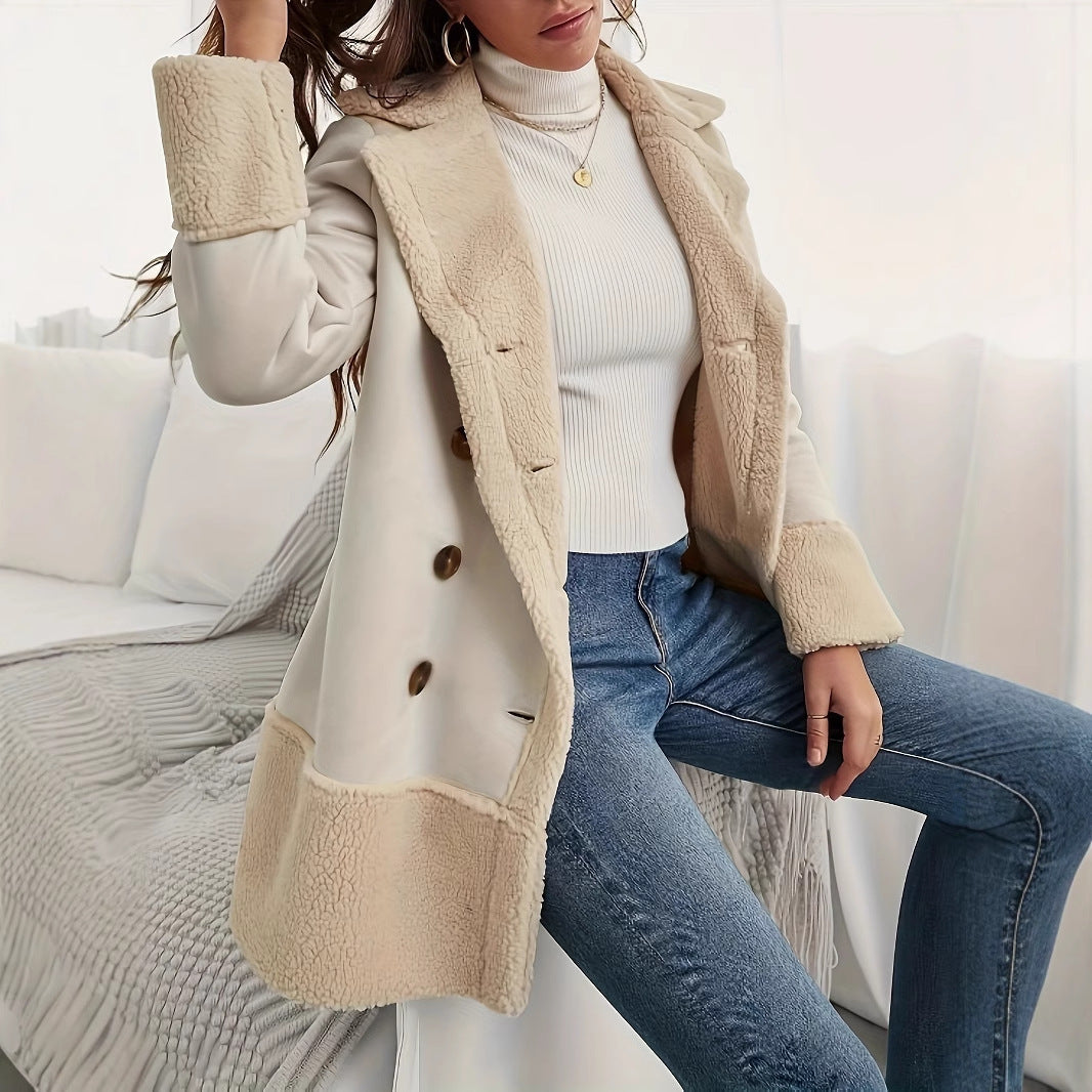 Warme winterjas voor dames met warme teddy voering - Fleur