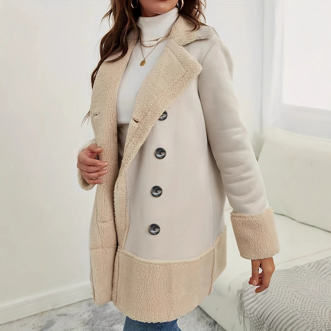 Warme winterjas voor dames met warme teddy voering - Fleur