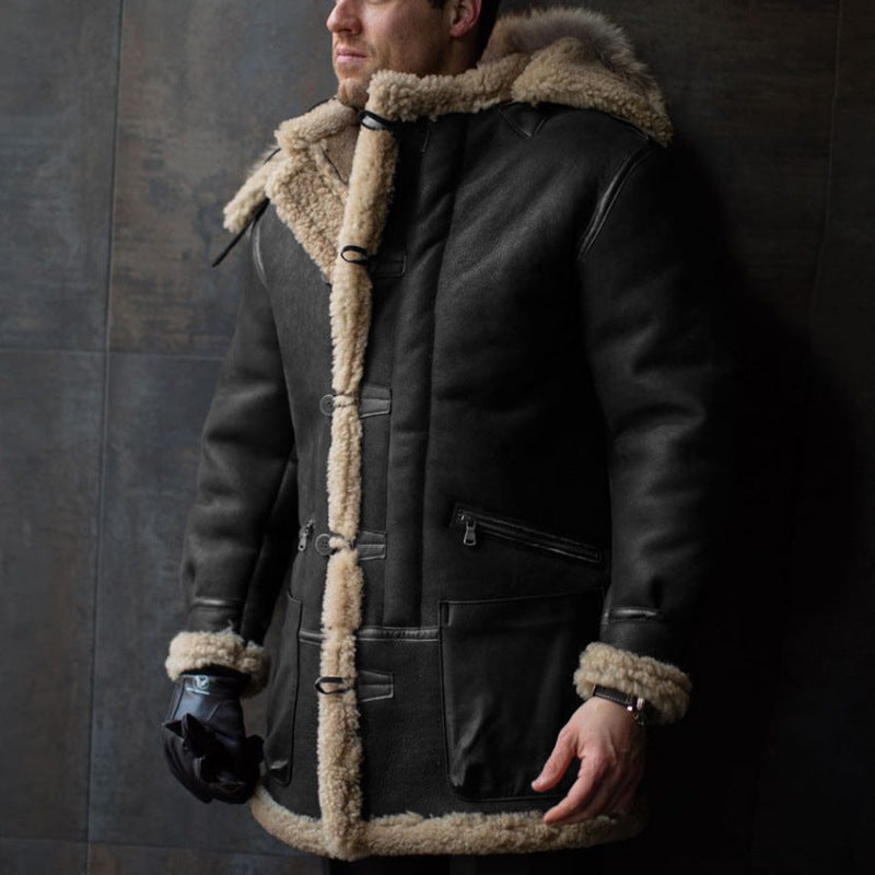 Warme winter parka met kraag heren - Ragnar