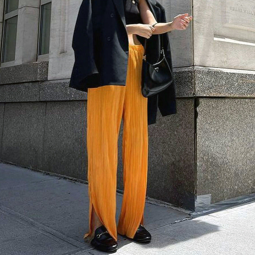 Elegant orange trousers for women - Maevie