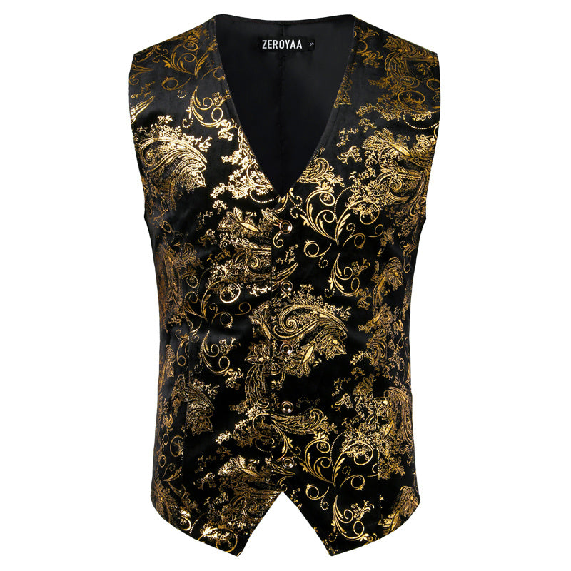 Goudkleurig steampunk heren vest - Otto
