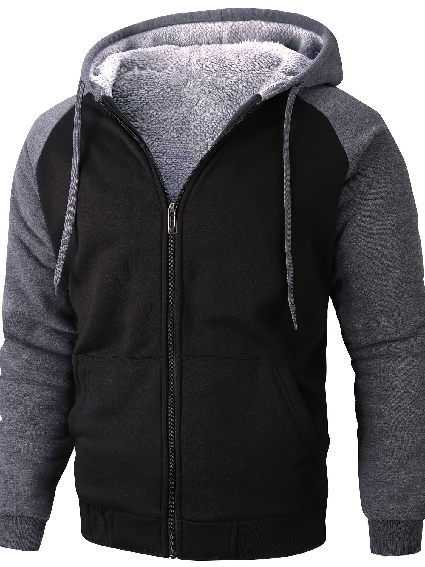 Gevoerde sherpa fleece heren vest met capuchon - Sem