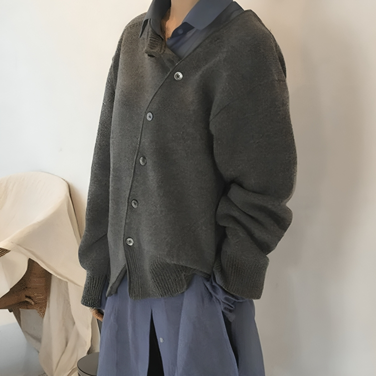 Women's vest with diagonal buttons - Maria