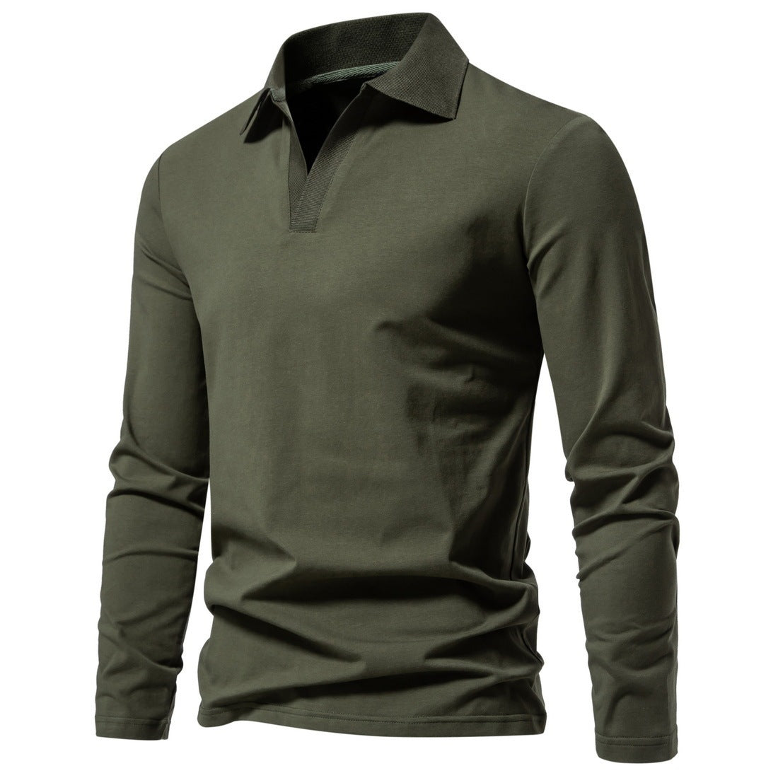 Retro men's long-sleeved V-neck t-shirt - Björn