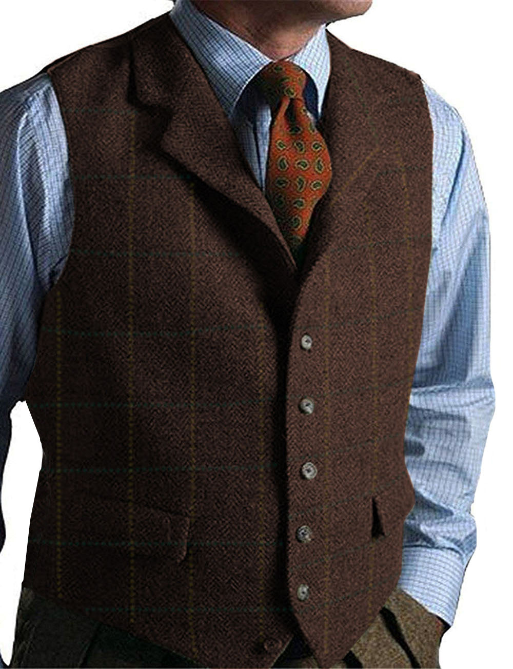 Heren gilet met ruitpatroon - Hence