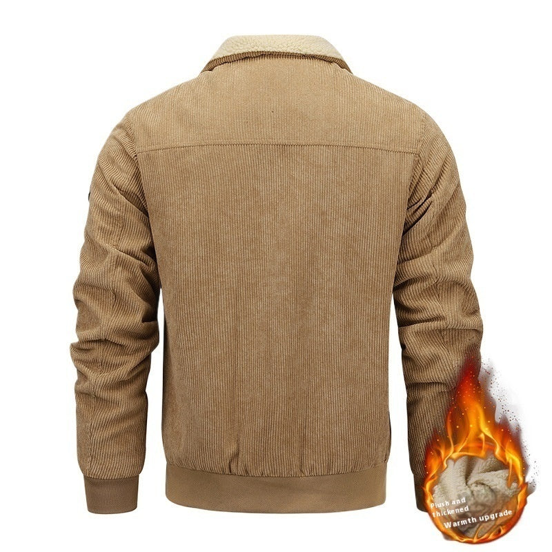 Corduroy jack met warme kraag heren - Anton