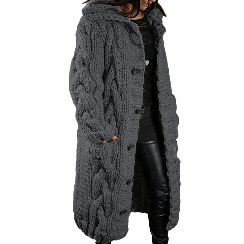 Casual warm woven cardigan women - Anette
