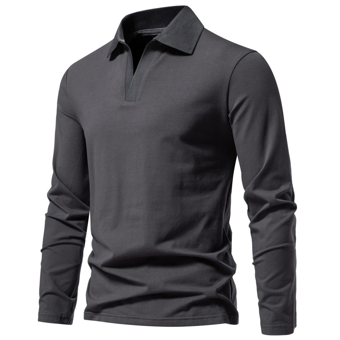 Retro men's long-sleeved V-neck t-shirt - Björn