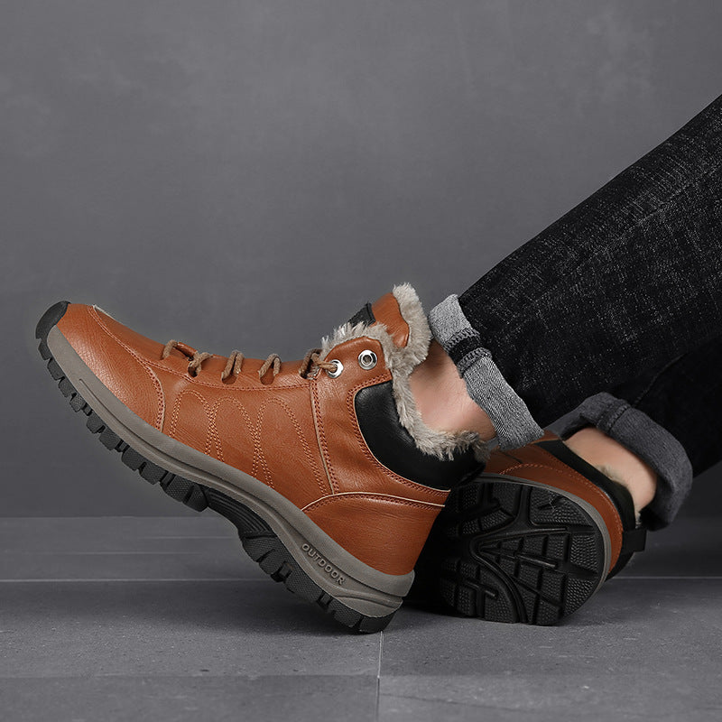 Warm winter shoes, lined and high - Markus