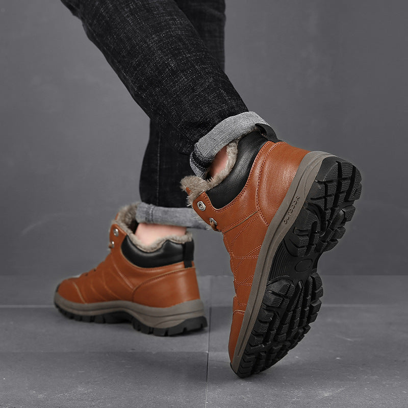 Warm winter shoes, lined and high - Markus
