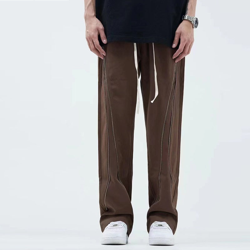 Casual broek met lange ritsen