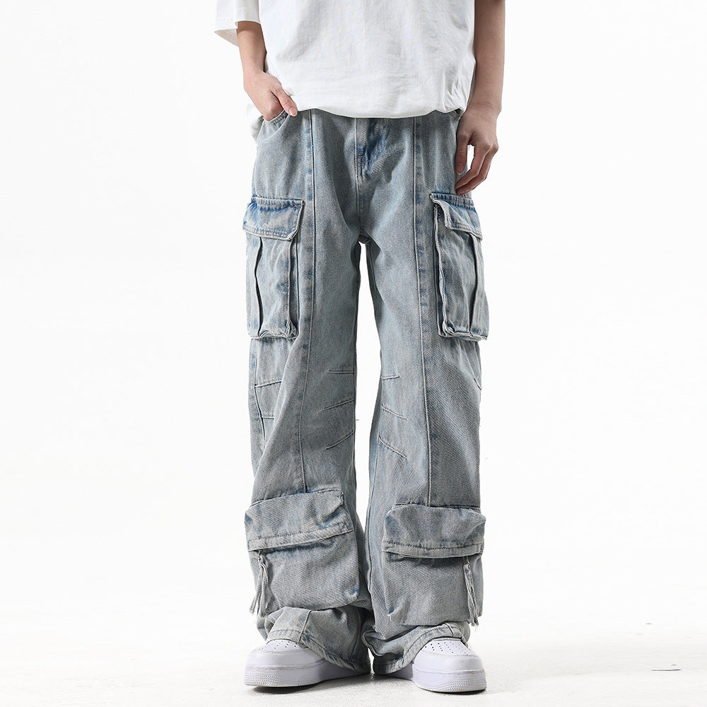 Casual multi pocket broek heren