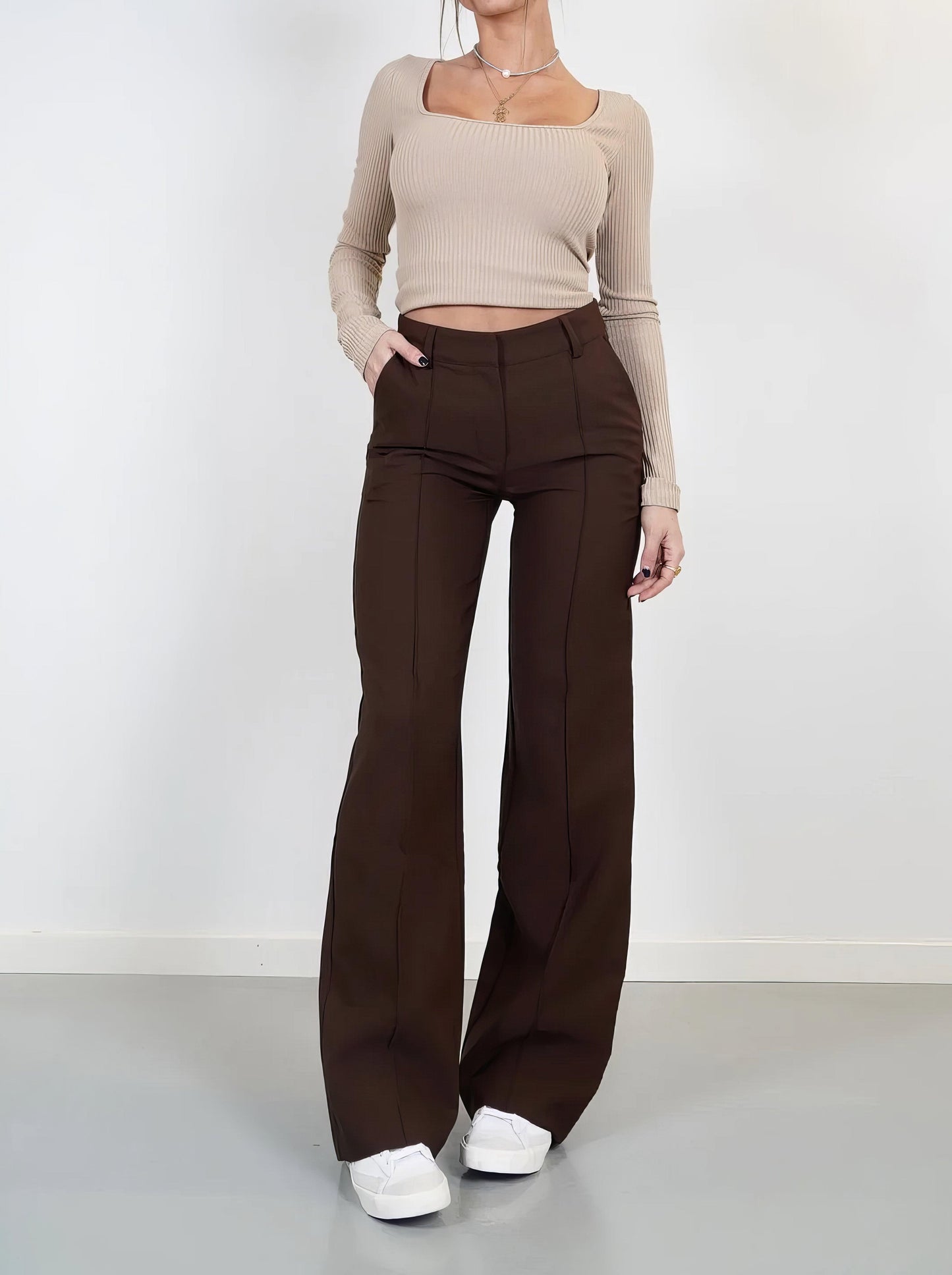 Casual rechte pantalon voor dames - Rachel