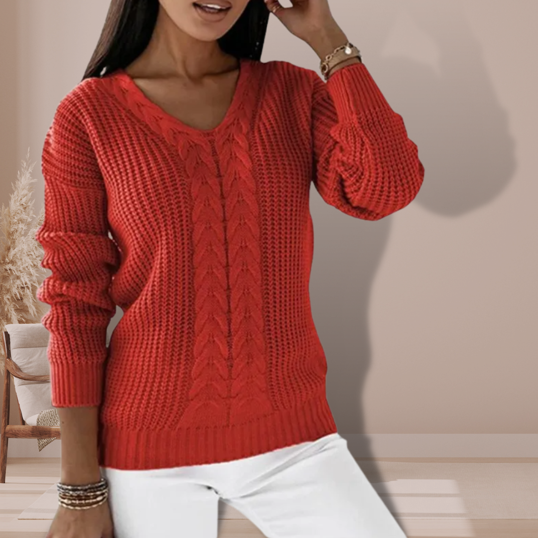 Stijlvolle V-hals trui voor dames - Ruby