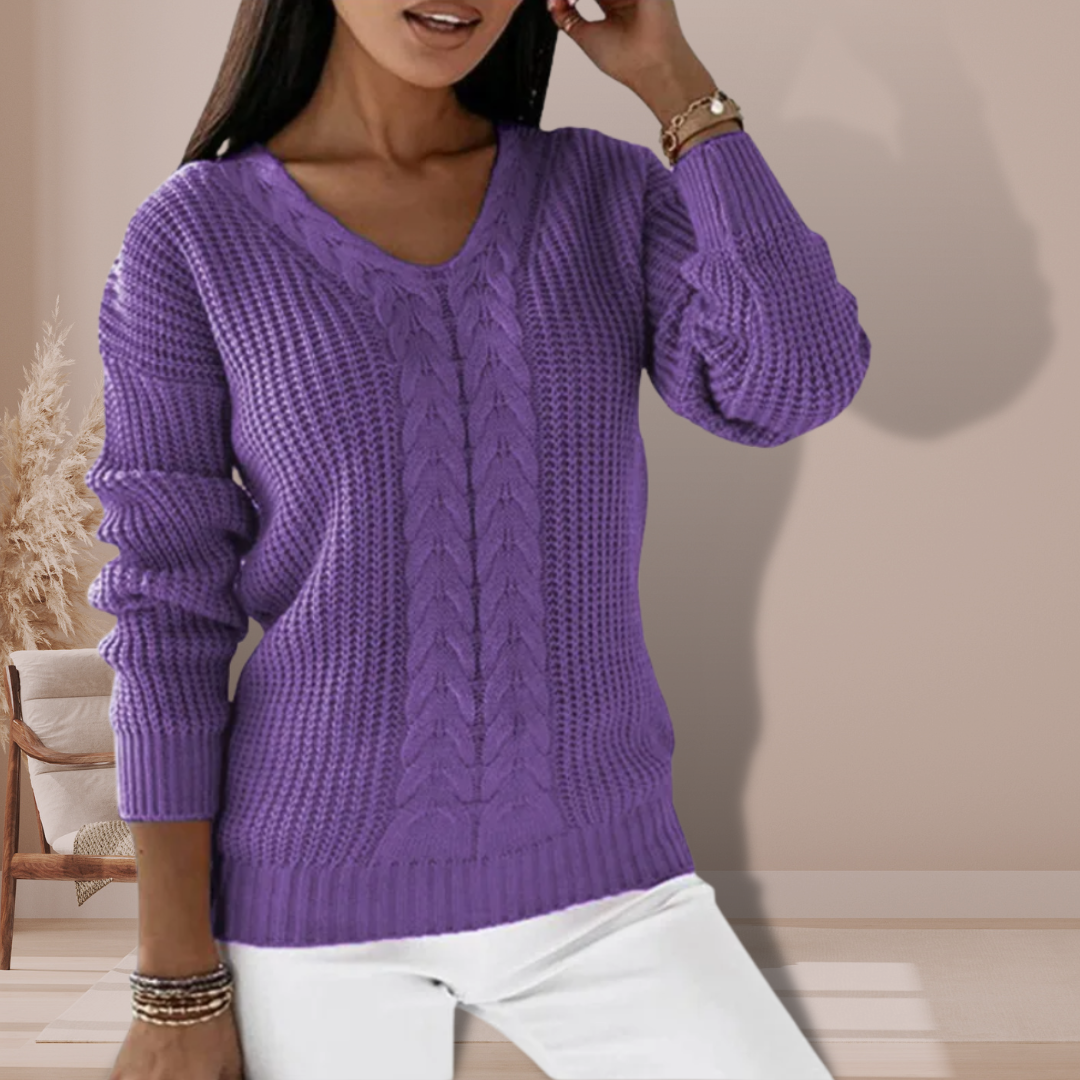 Stijlvolle V-hals trui voor dames - Ruby