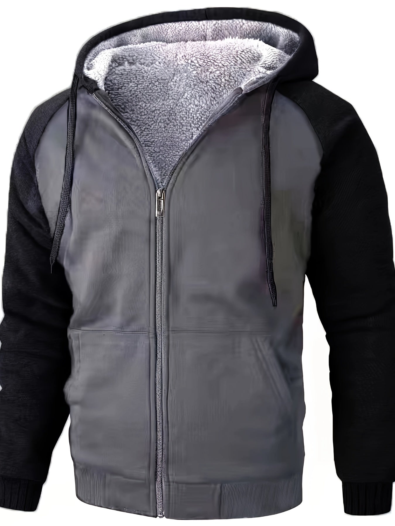 Gevoerde sherpa fleece heren vest met capuchon - Sem