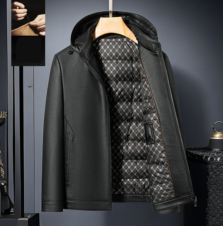 Cropped Kunstleren Jas - Omgeslagen Kraag - Perfect voor Herfst en Win Cropped Kunstleren Jas - Omgeslagen Kraag - Perfect voor Herfst en Win