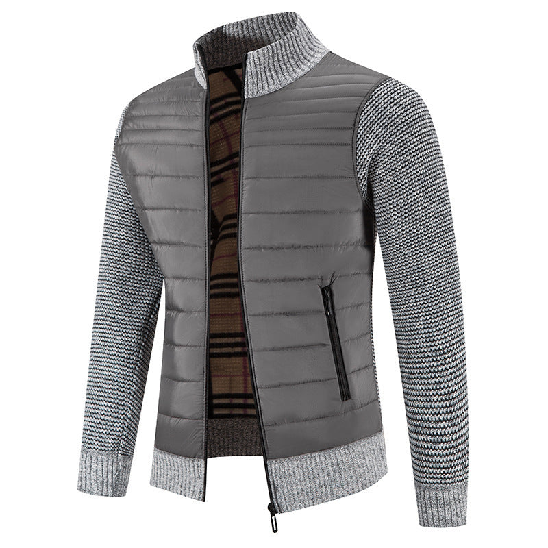 Hybride vest met opstaande kraag heren