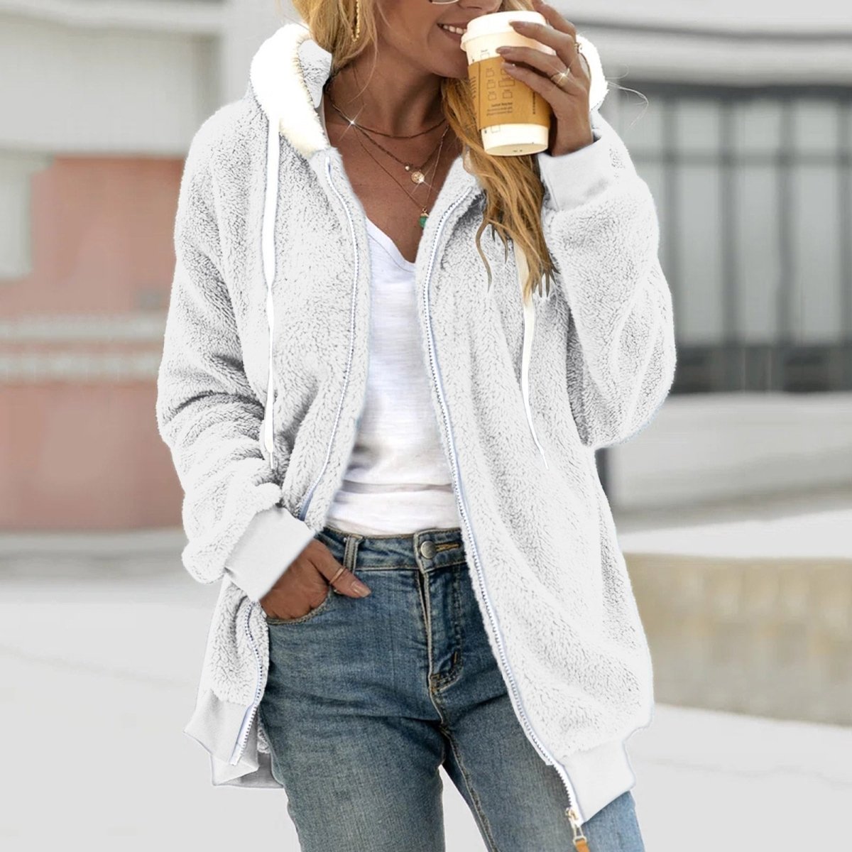 Fleece Vest met capuchon voor dames - Anna