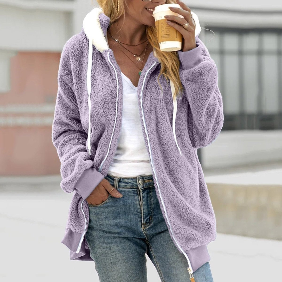 Fleece Vest met capuchon voor dames - Anna