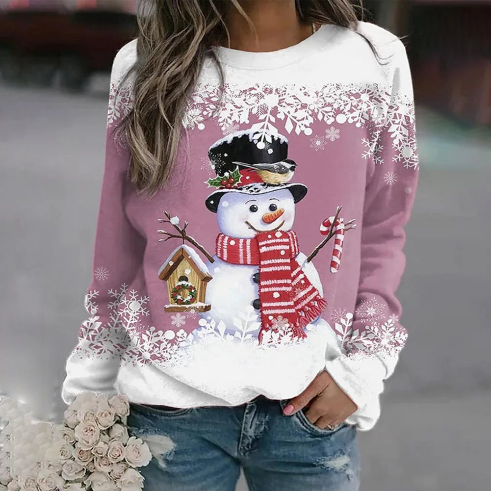 Dames Sneeuwman Kersttrui - Emmie