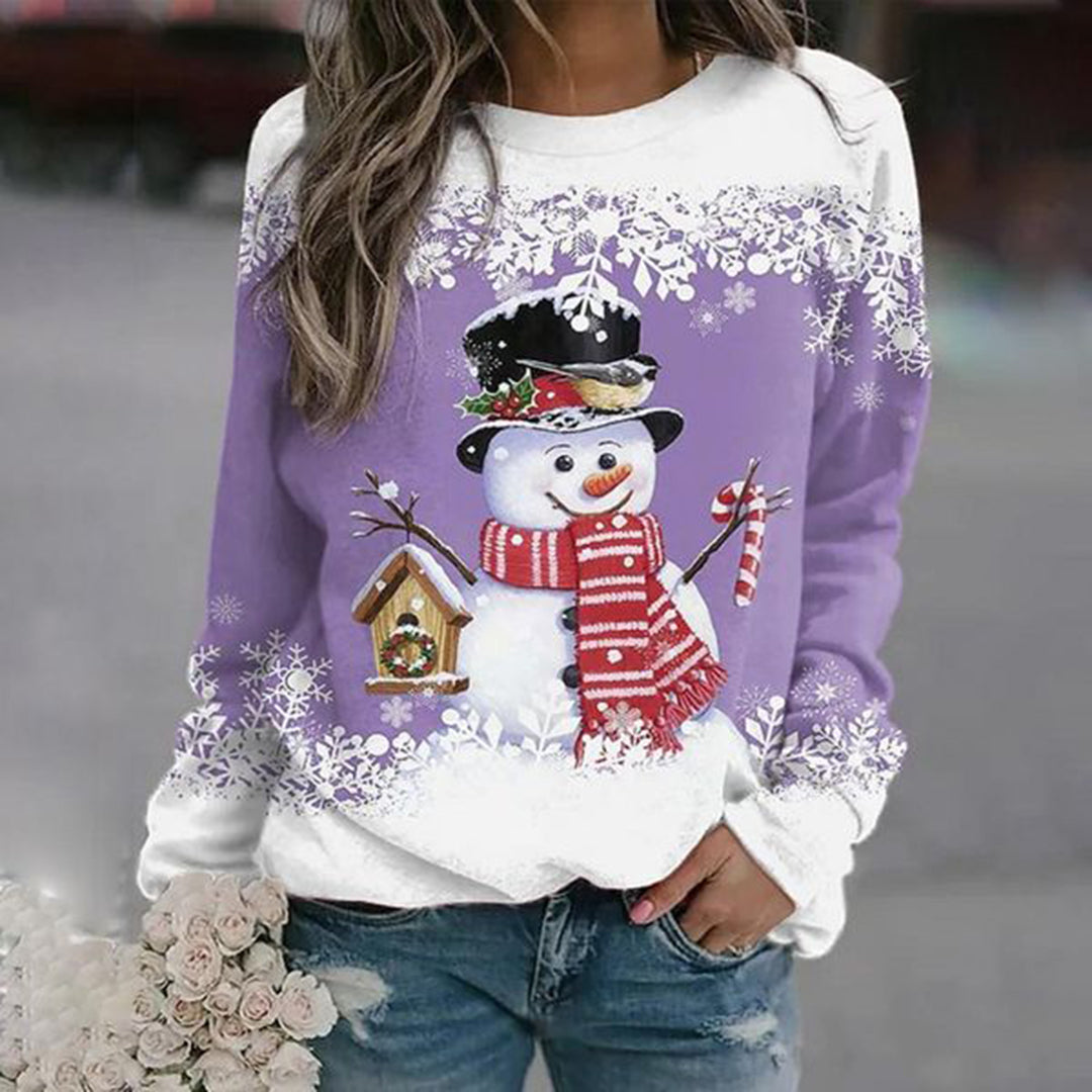 Dames Sneeuwman Kersttrui - Emmie