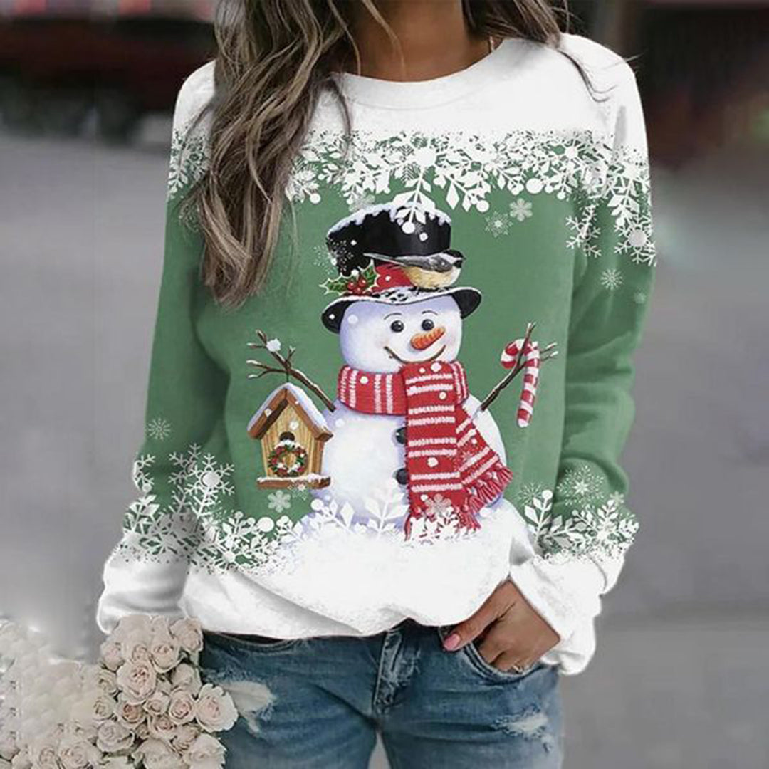 Dames Sneeuwman Kersttrui - Emmie