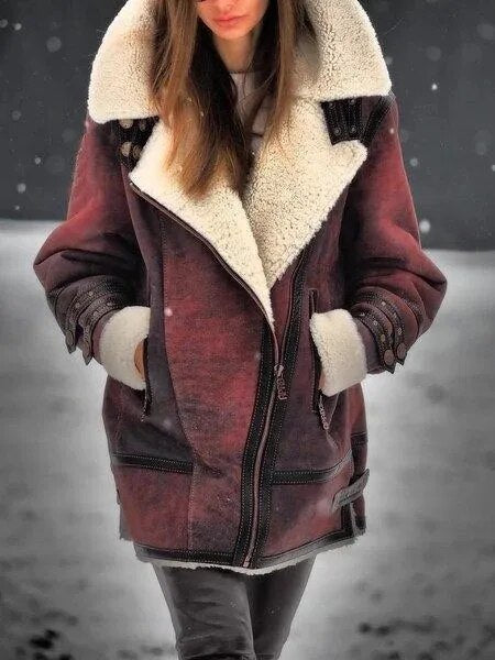 Sherpa jas van Suède voor dames - Celeste