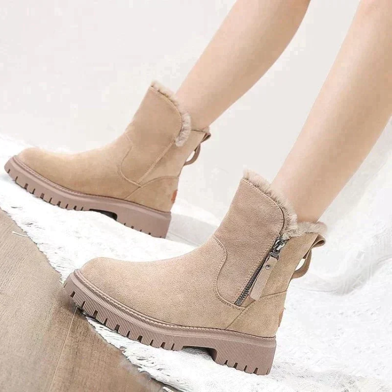 Women's Winter Boots with Zipper and Lining - Roxie