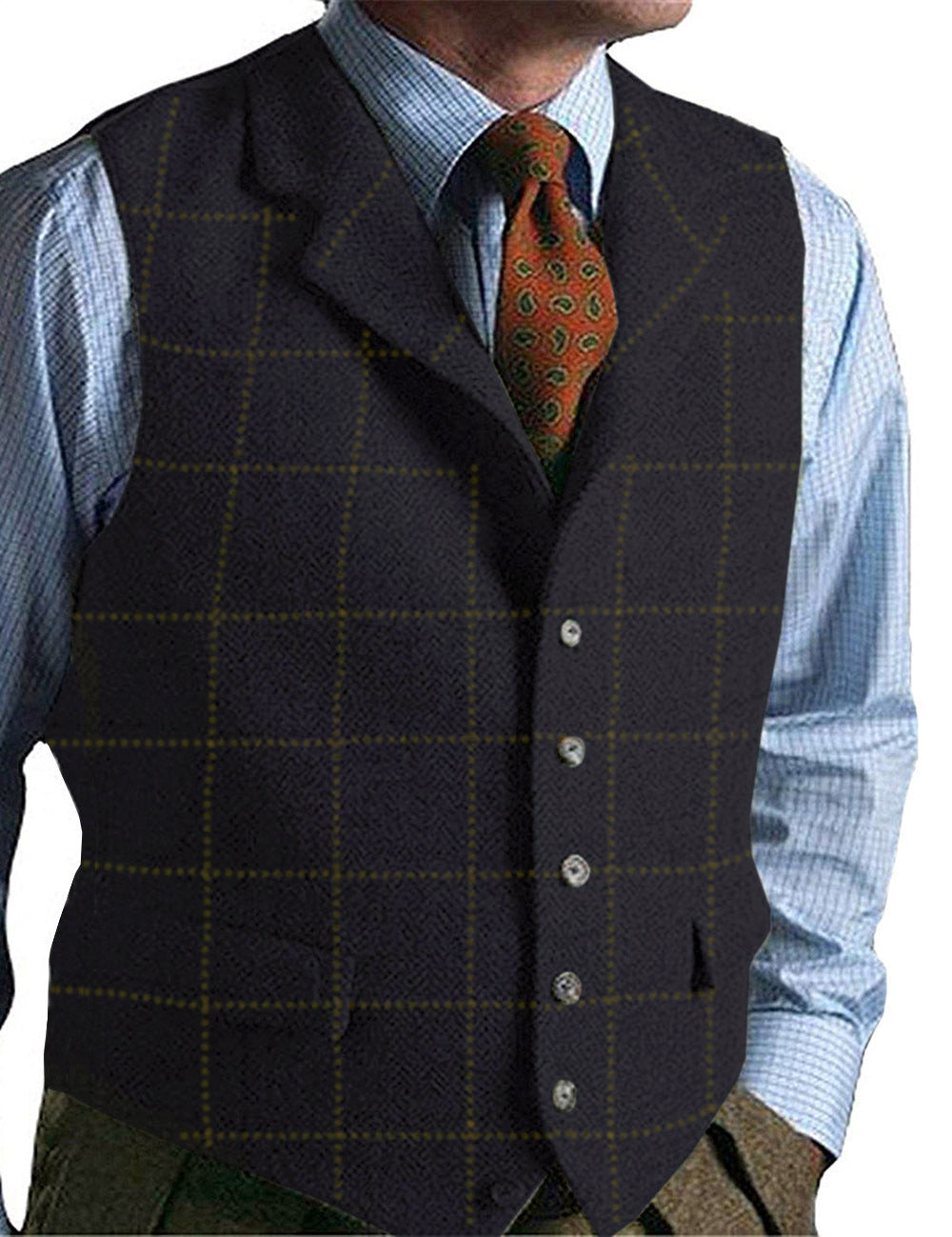Heren gilet met ruitpatroon - Hence