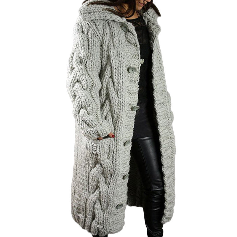 Casual warm woven cardigan women - Anette