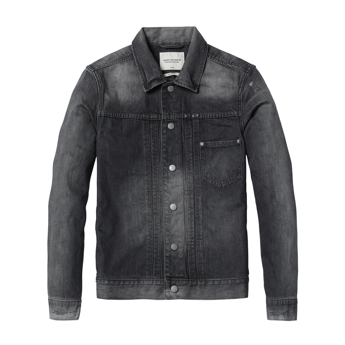 Denim men's jacket with hood - Østergård