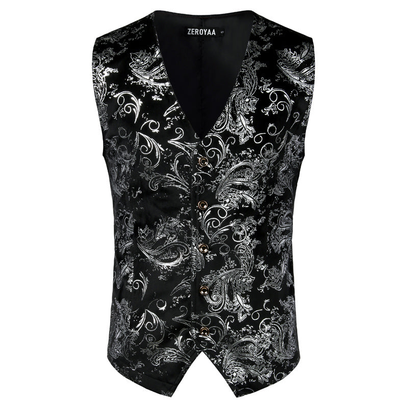 Goudkleurig steampunk heren vest - Otto