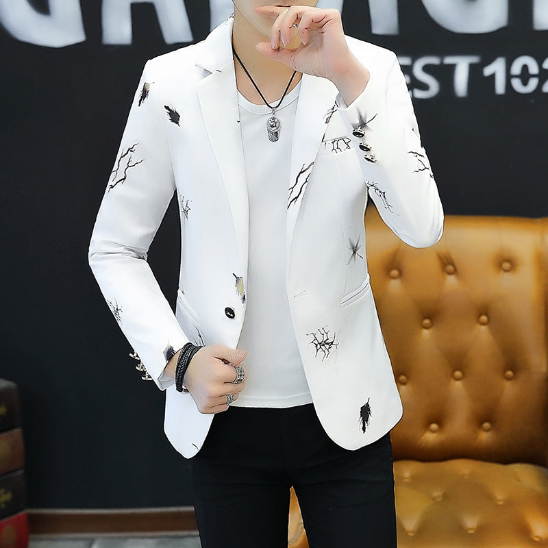 Slimfit Blazer Heren Wit