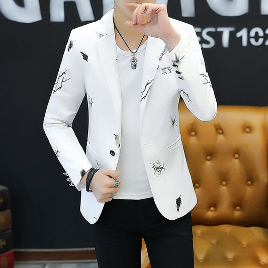Slimfit Blazer Heren Wit