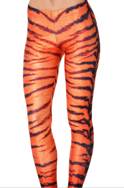 Orange and black trousers for women - Elly