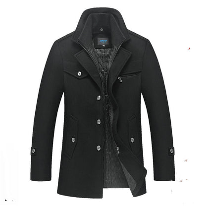 Warme halflange trenchcoat heren - Jianyl
