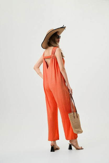 Oranje Jumpsuit dames - Meike