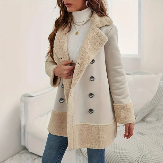 Warme winterjas voor dames met warme teddy voering - Fleur