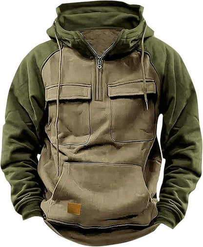 Dikke heren hoodie met veel opbergzakken - Jørsen