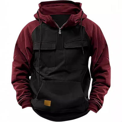 Dikke heren hoodie met veel opbergzakken - Jørsen